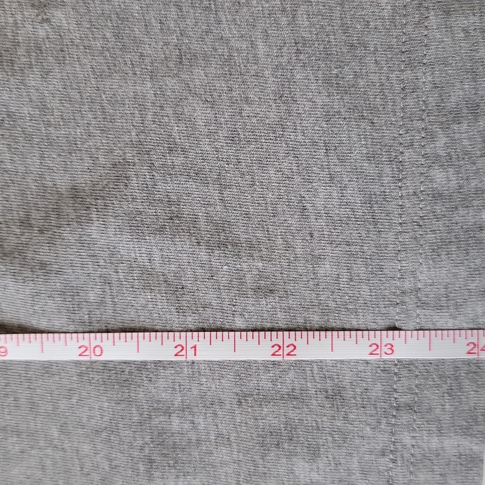 Amanda Smith Sport Tee Women Heather Gray Striped Neckline Short Sleeve Large - Picture 8 of 10